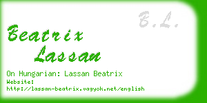 beatrix lassan business card